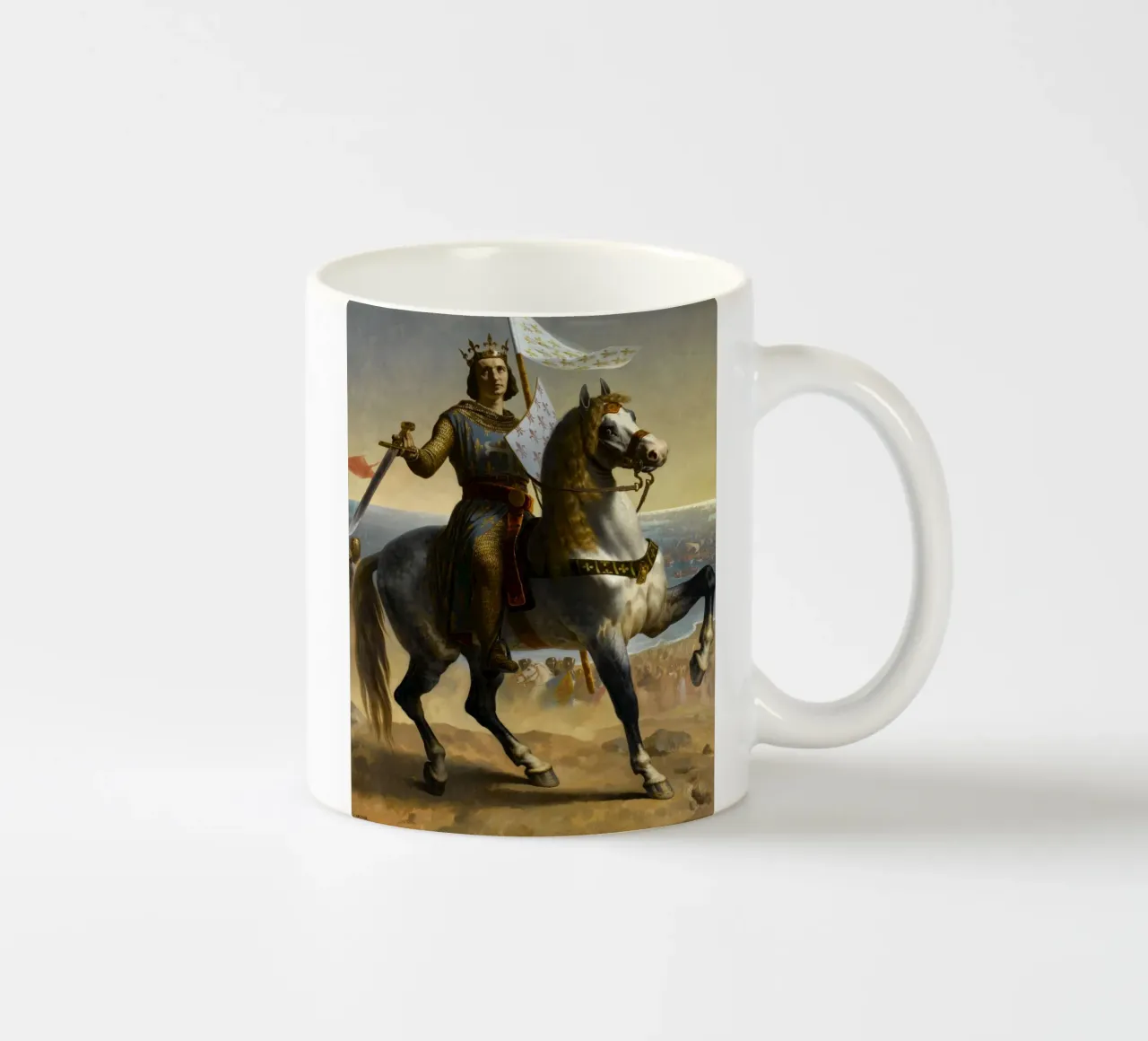 Emile Signol - Luigi IX (San Luigi), re di Francia (1844) tazza in ceramica da William Store