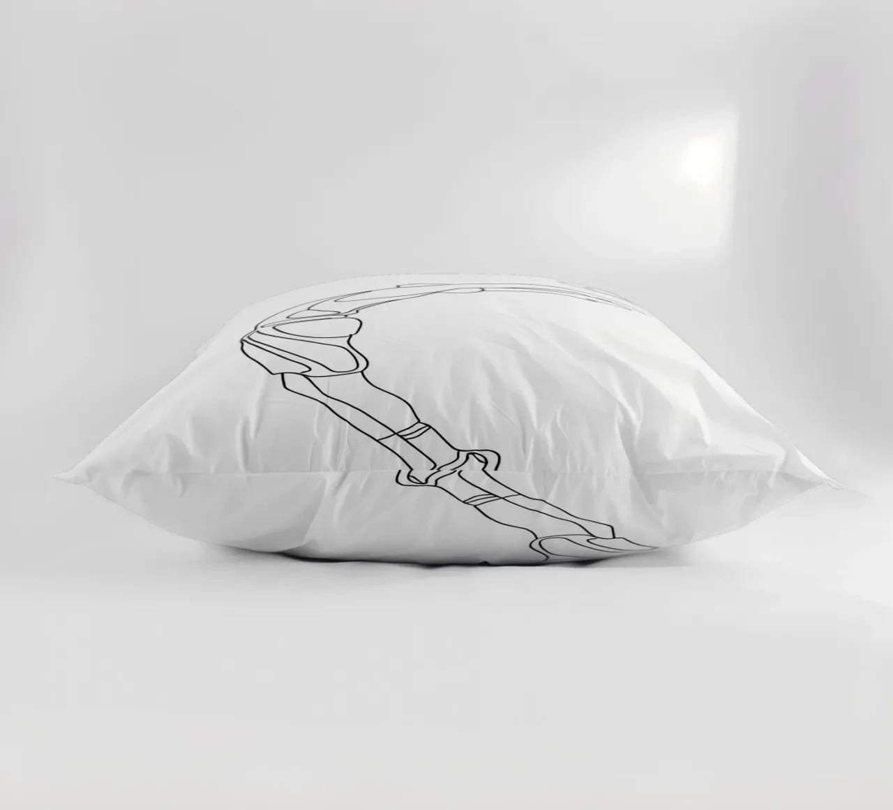 Baketball Player - Minimalist Line Art decorative cushion by Viv Line Art
