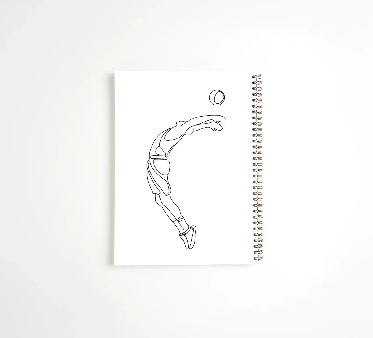 Baketball Player - Minimalist Line Art spiral notebook by Viv Line Art