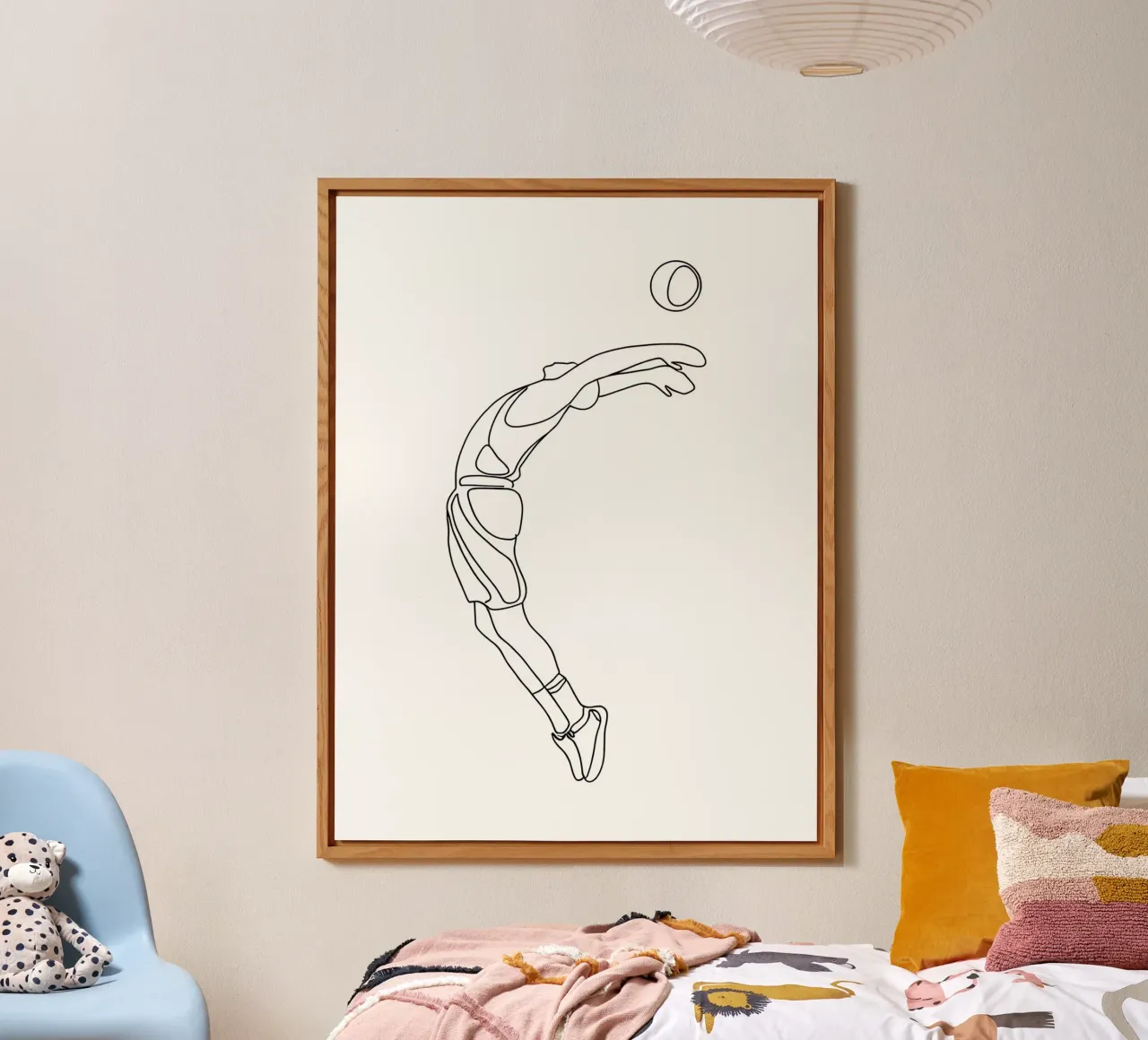 Baketball Player - Minimalist Line Art alu-dibond by Viv Line Art