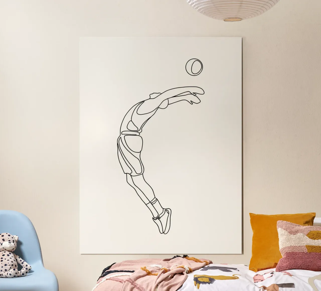 Baketball Player - Minimalist Line Art poster by Viv Line Art