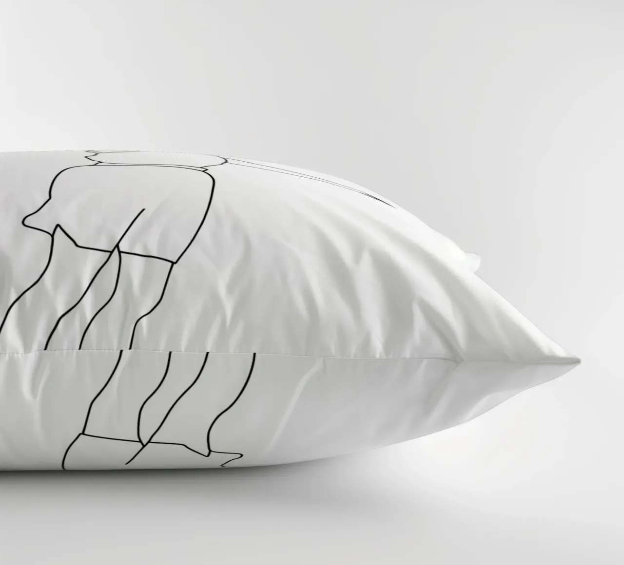 Baketball Player - Minimalist Line Art decorative cushion by Viv Line Art