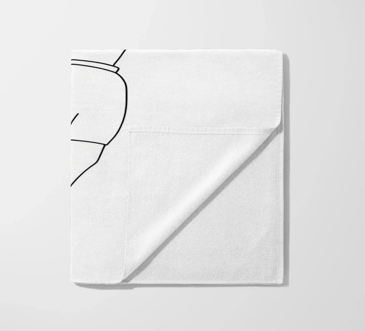 Baketballspieler - Minimalistische Linienkunst Strandtuch von Viv Line Art