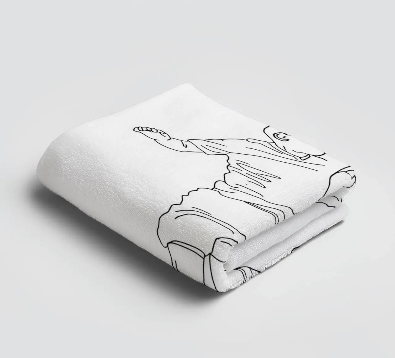 Soccer - Minimalist Line Art towel by Viv Line Art