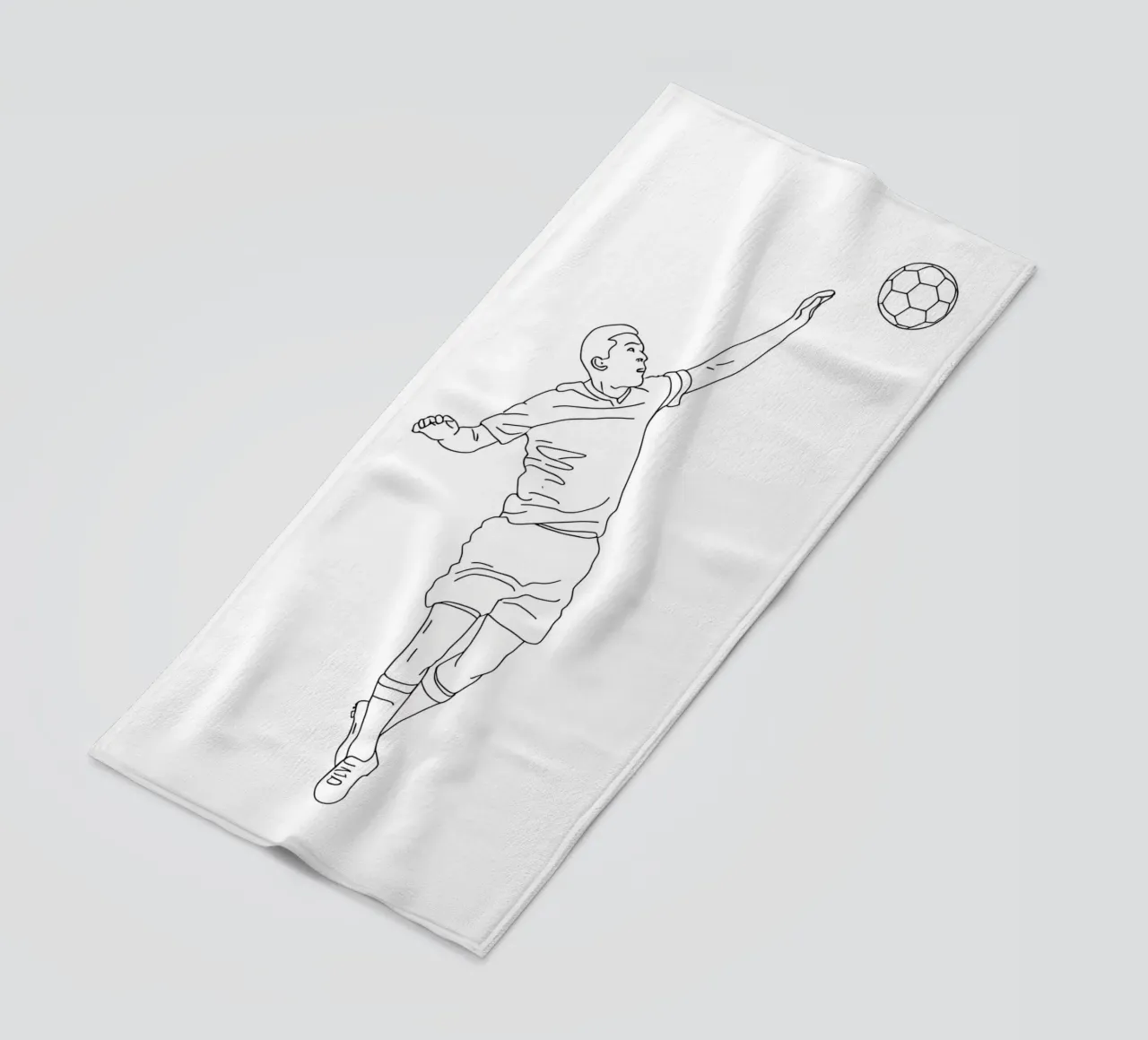 Calcio - Line art minimalista telo mare da Viv Line Art