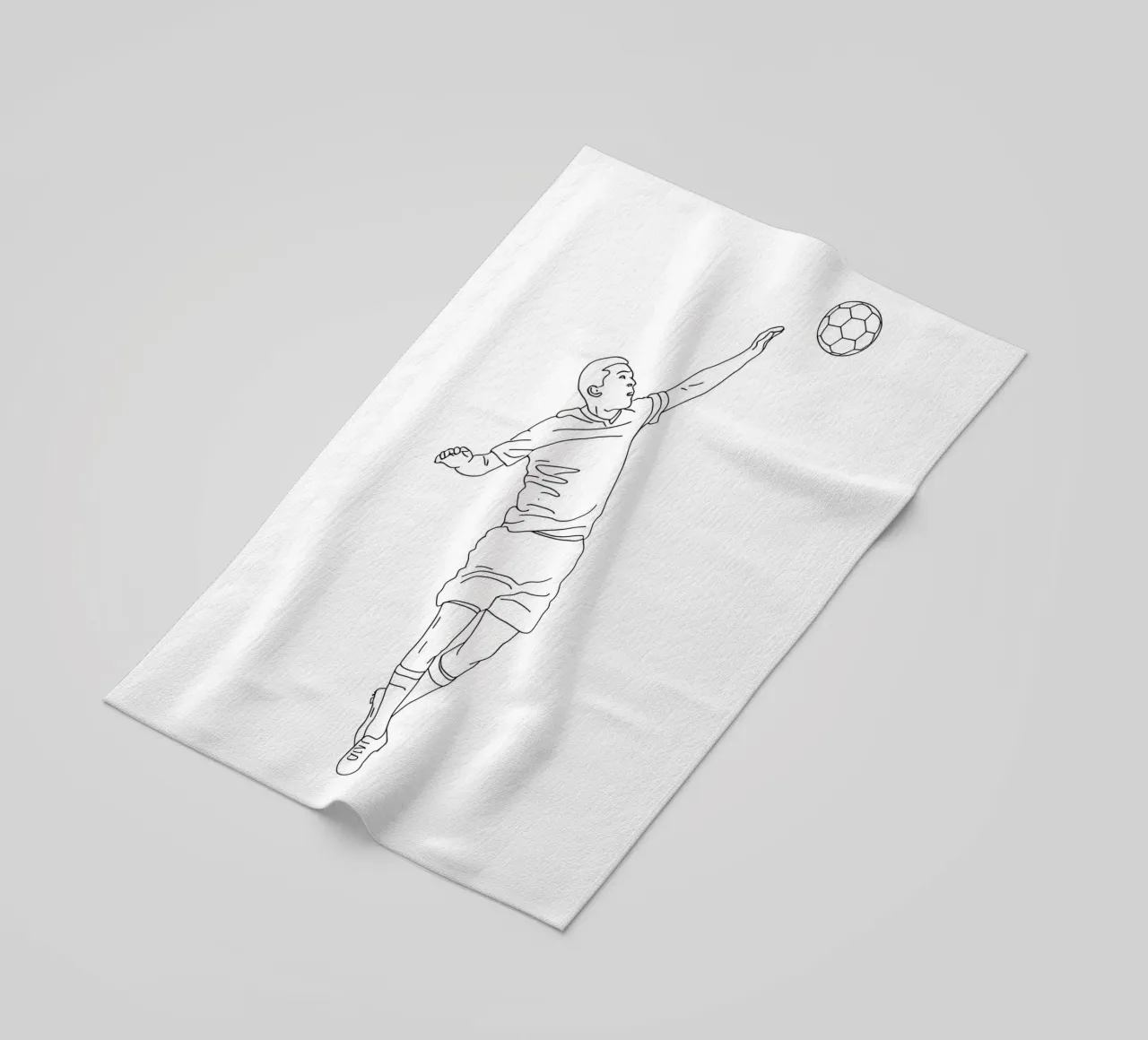 Calcio - Line art minimalista telo mare da Viv Line Art