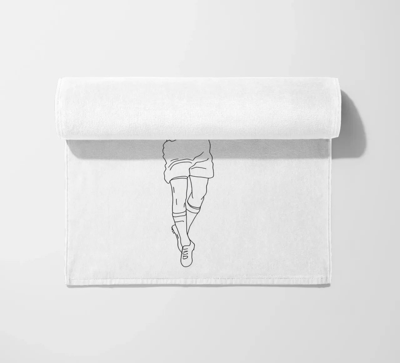 Calcio - Line art minimalista telo mare da Viv Line Art