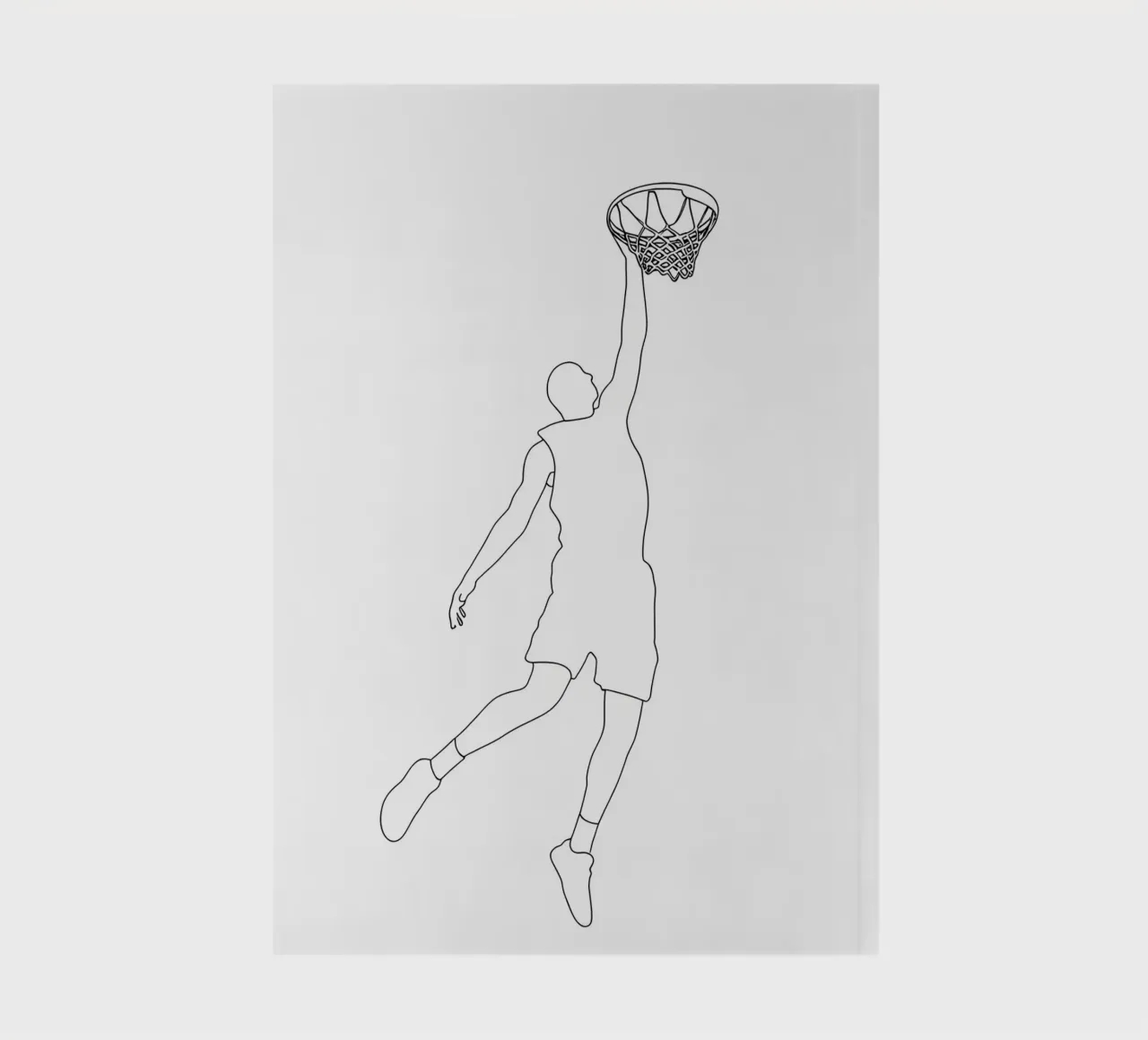 Basketball - Minimalist Line Art notebook by Viv Line Art