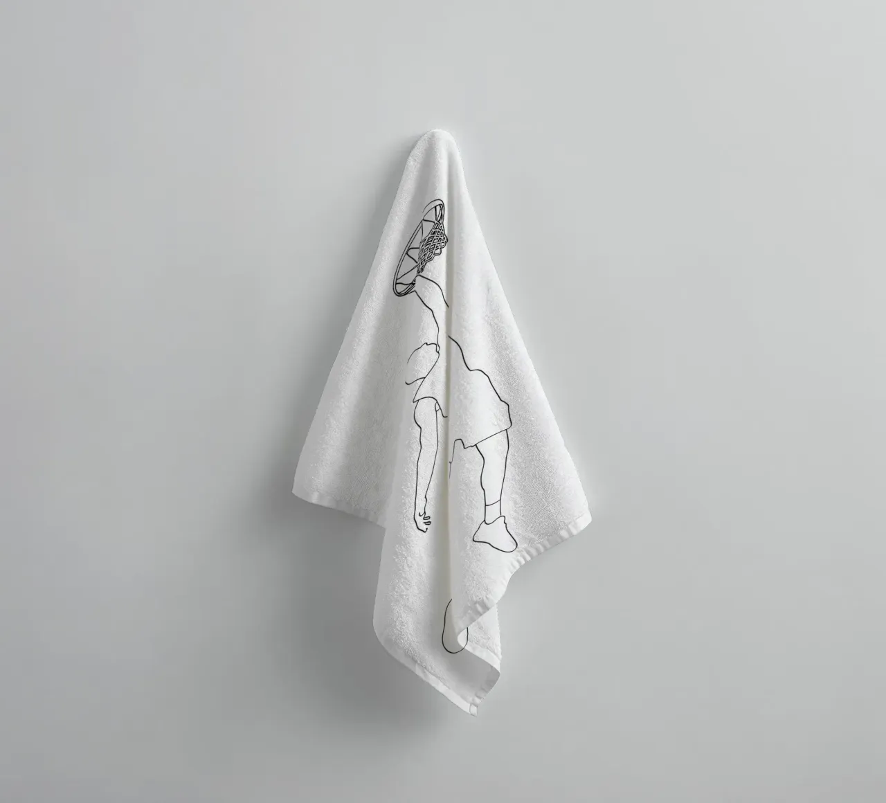 Basketball - Minimalist Line Art towel by Viv Line Art