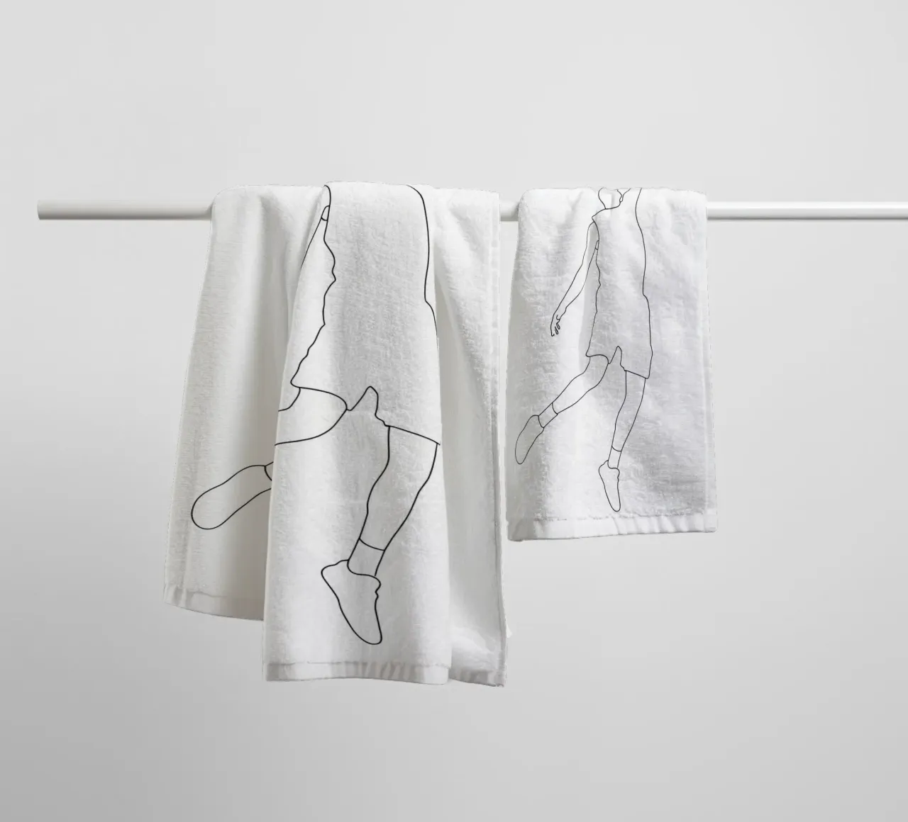 Basketball - Minimalist Line Art towel by Viv Line Art