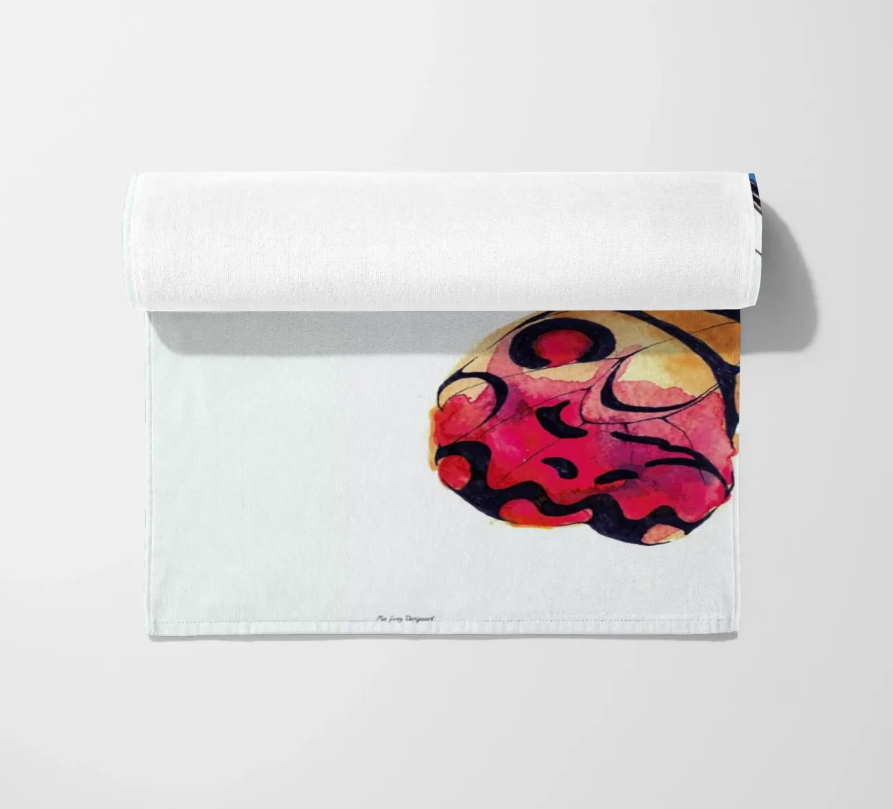 Butterfly Left beach towel by Mie Frey Damgaard