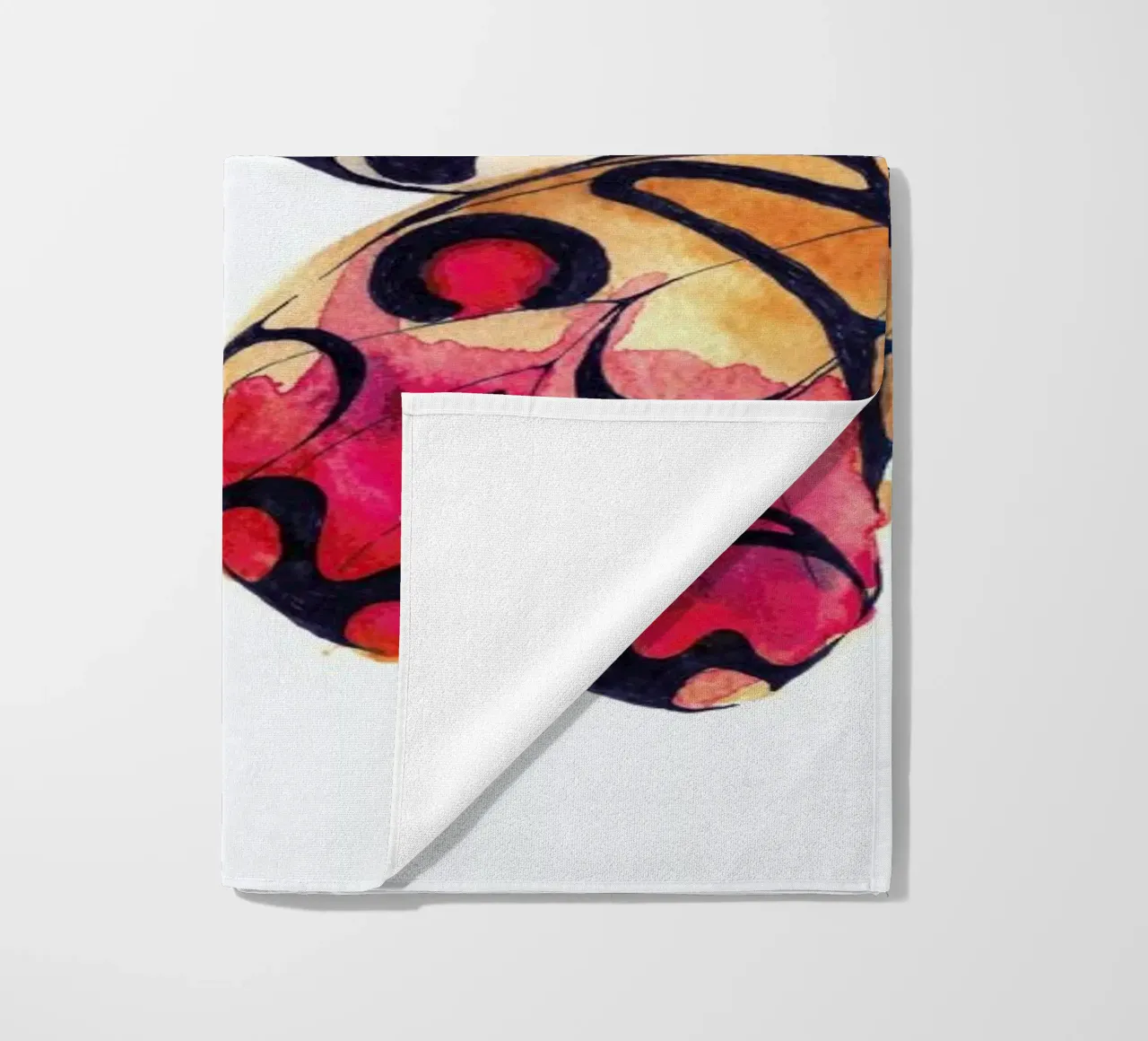 Butterfly Left beach towel by Mie Frey Damgaard