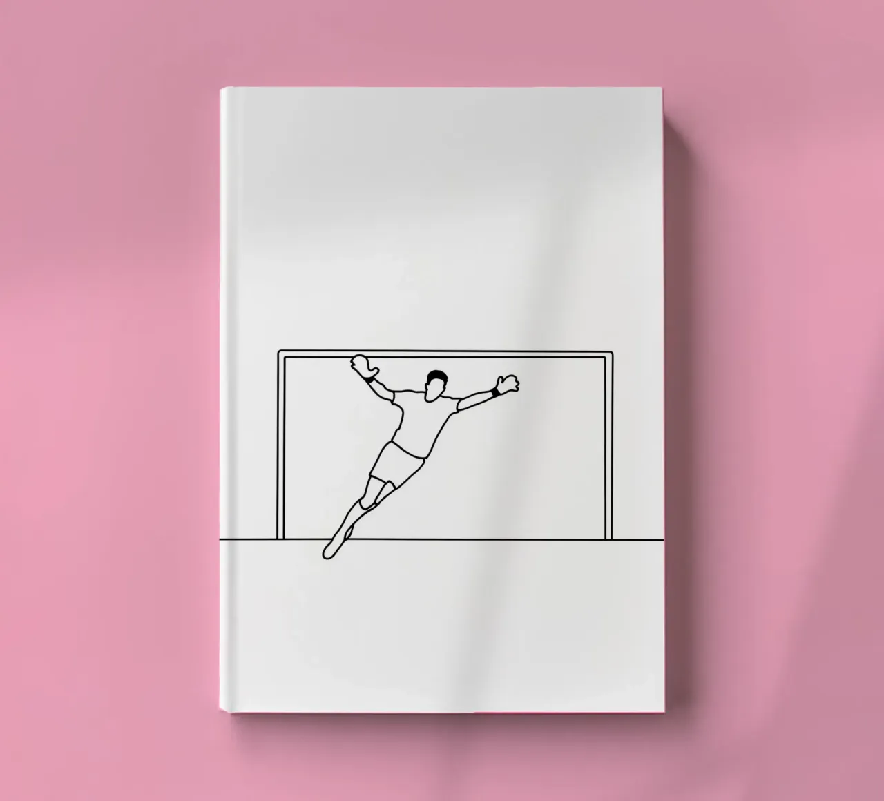 Goalkeeper - Minimalist Line Art notebook by Viv Line Art