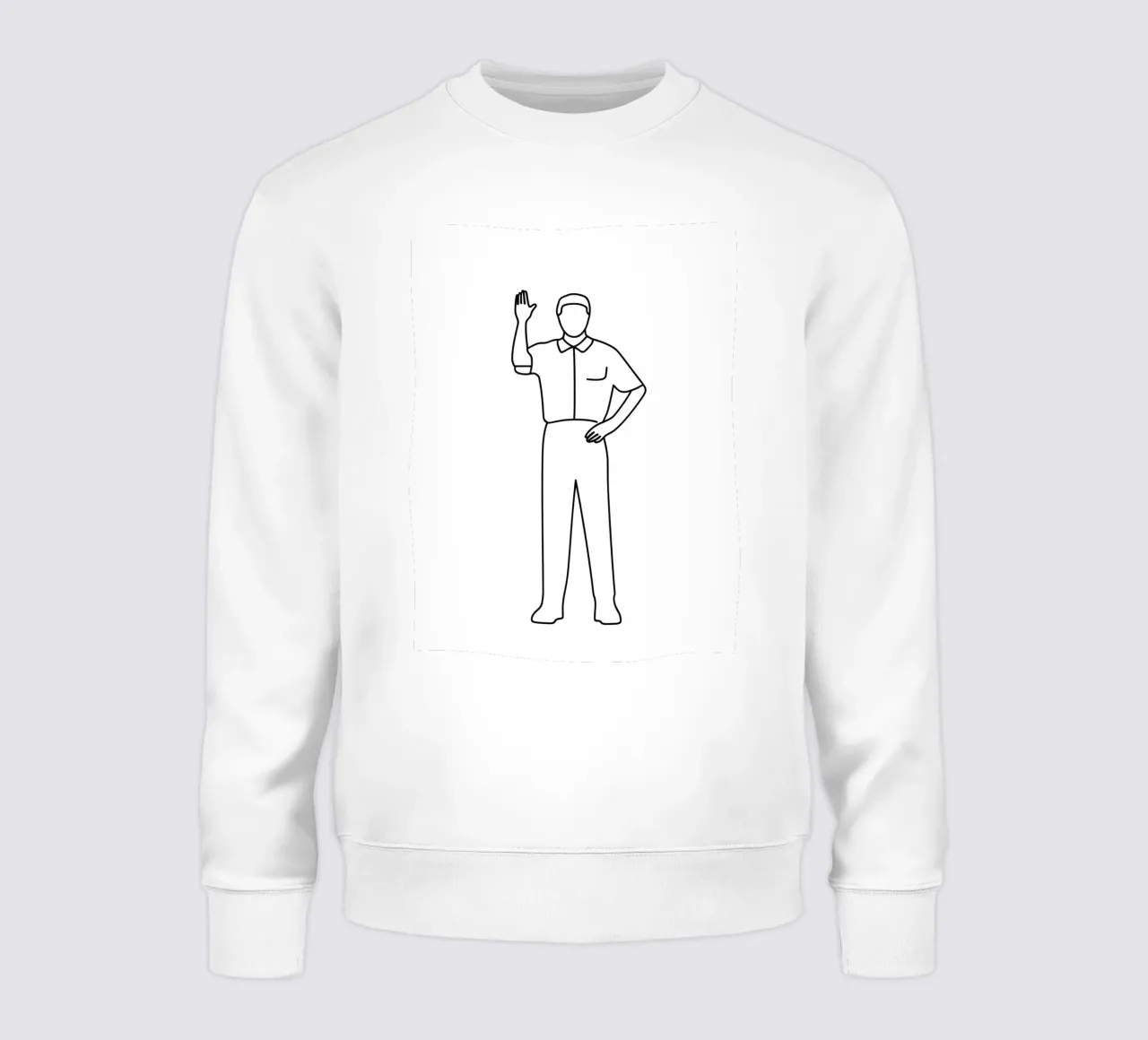Scheidsrechter - Minimalistische lijntekening sweatshirt van Viv Line Art
