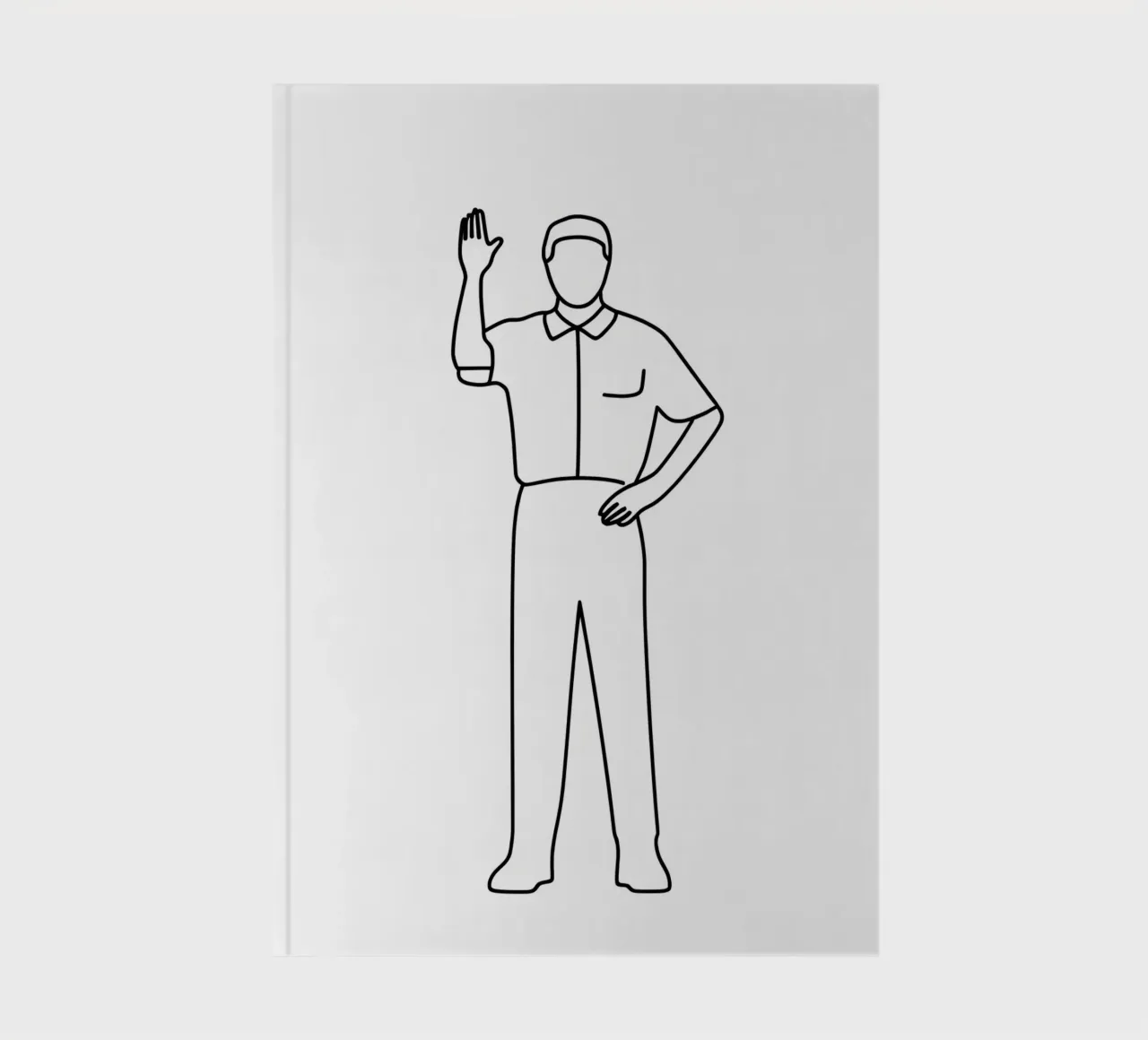Referee - Minimalist Line Art notebook by Viv Line Art