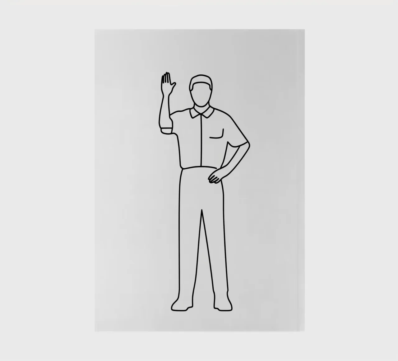 Referee - Minimalist Line Art notebook by Viv Line Art