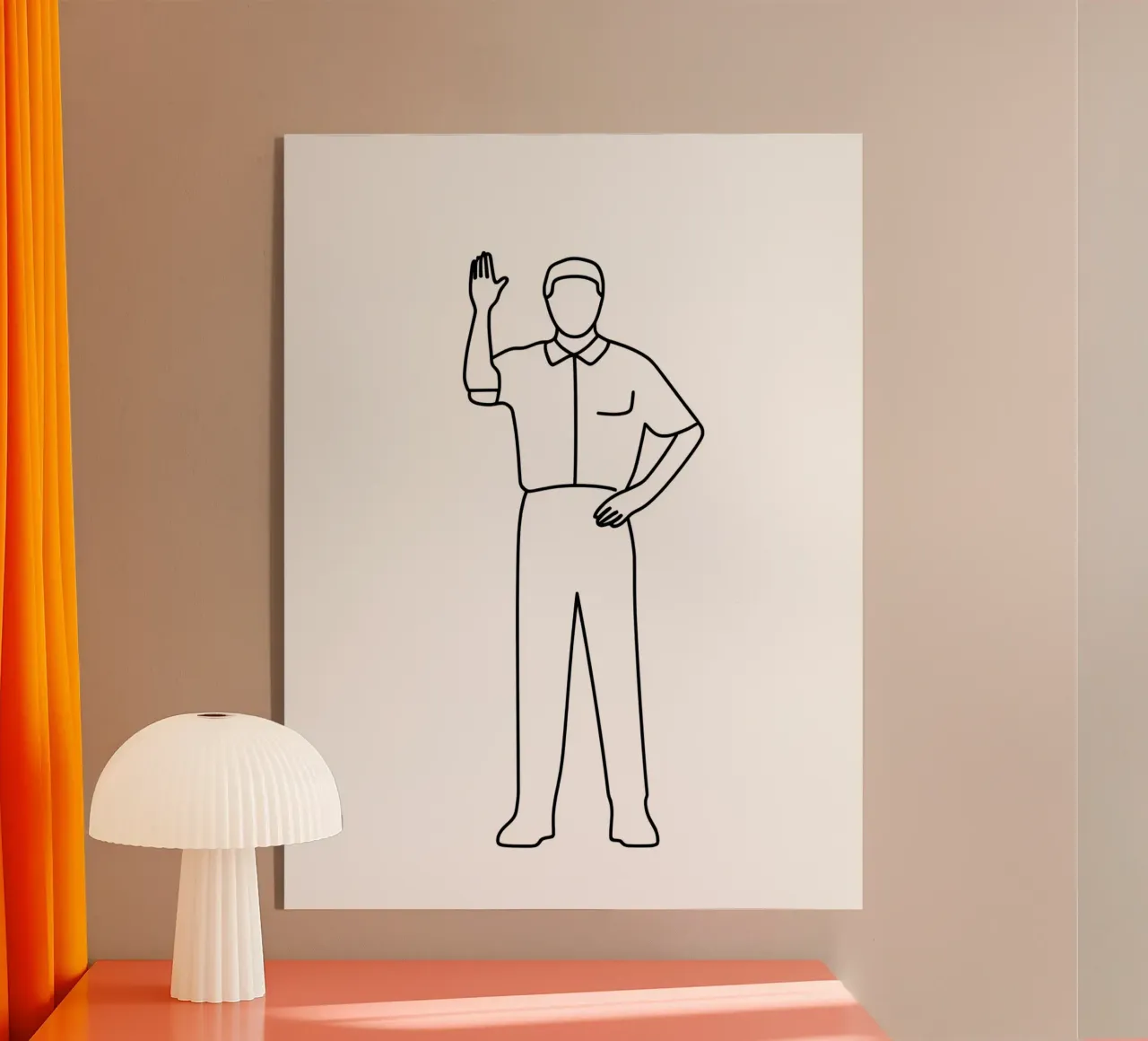 Arbitro - Line art minimalista plexiglass da Viv Line Art