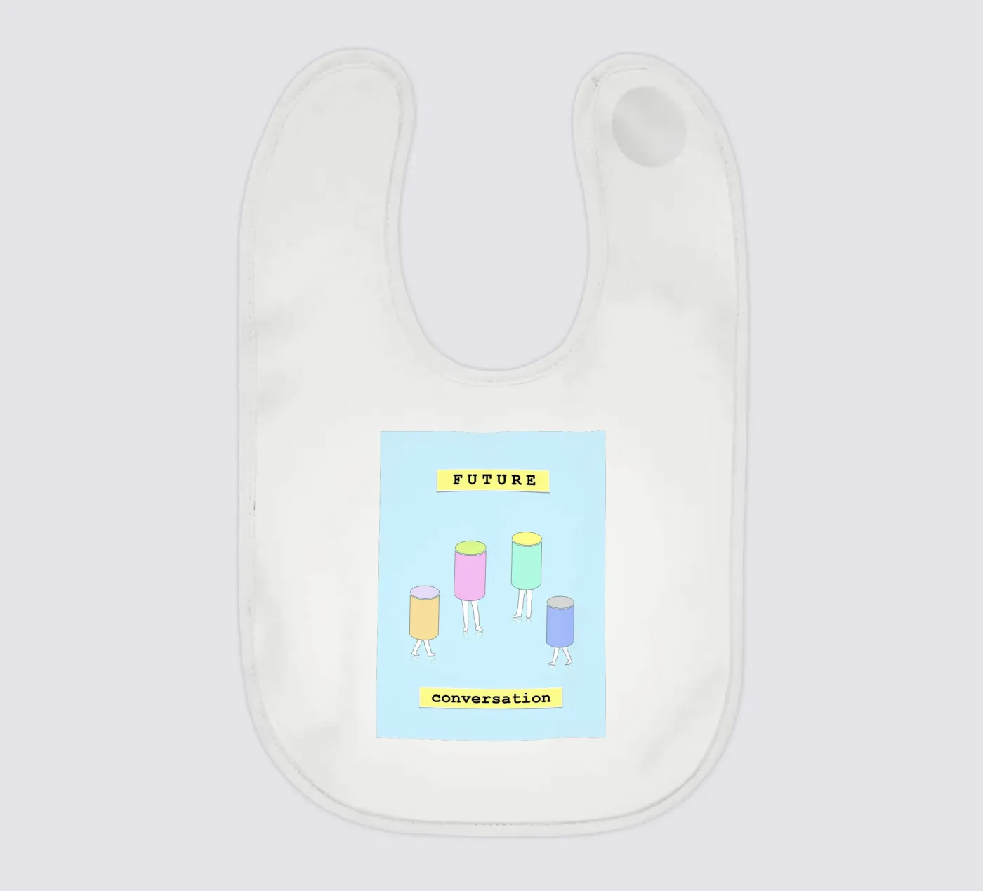 FUTURE conversation baby slabbetje van natural neutral