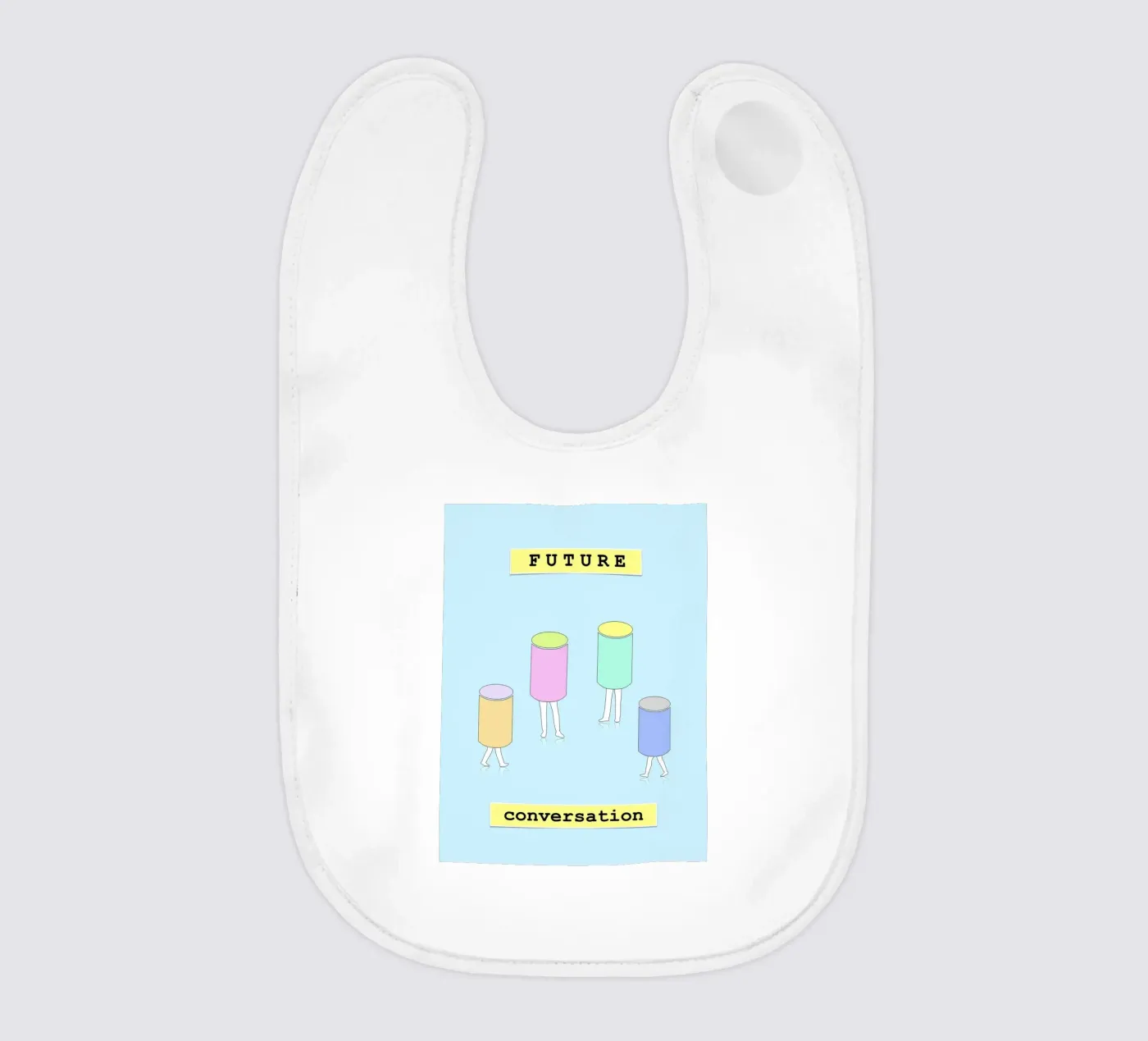 FUTURE conversation baby slabbetje van natural neutral