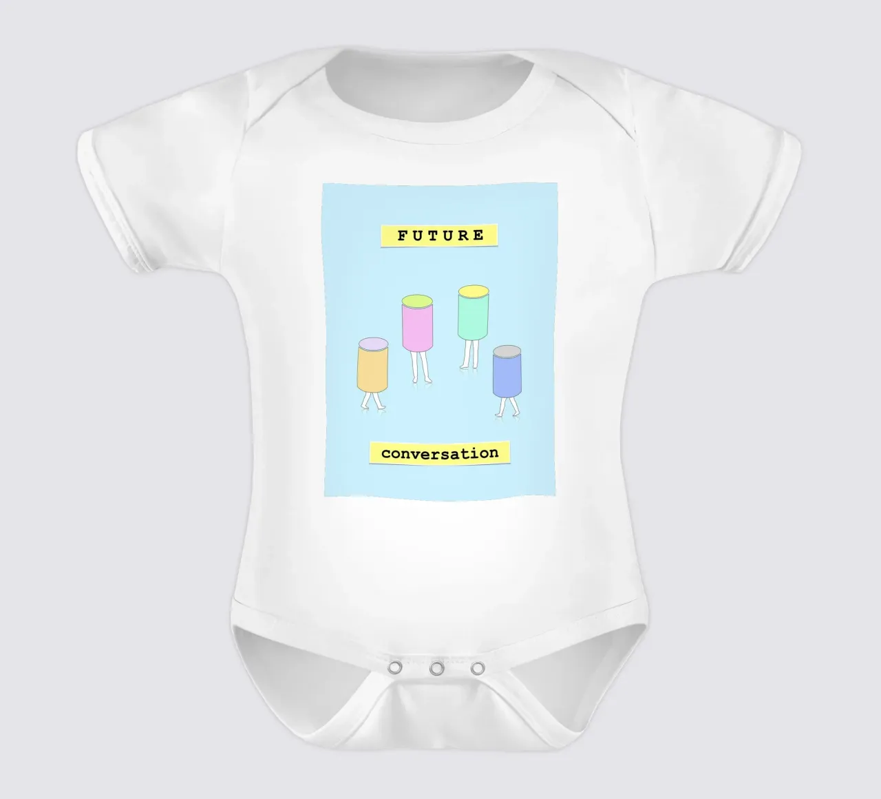 FUTURE conversation body neonato maniche corte da natural neutral