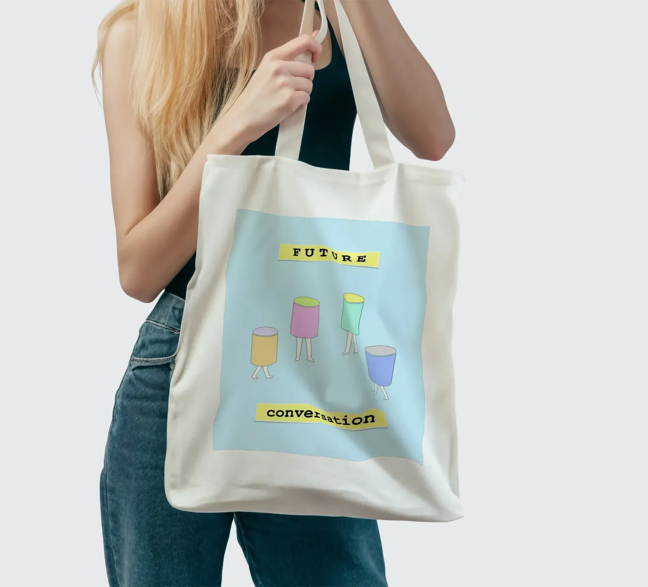 FUTURE conversation borsa in juta da natural neutral
