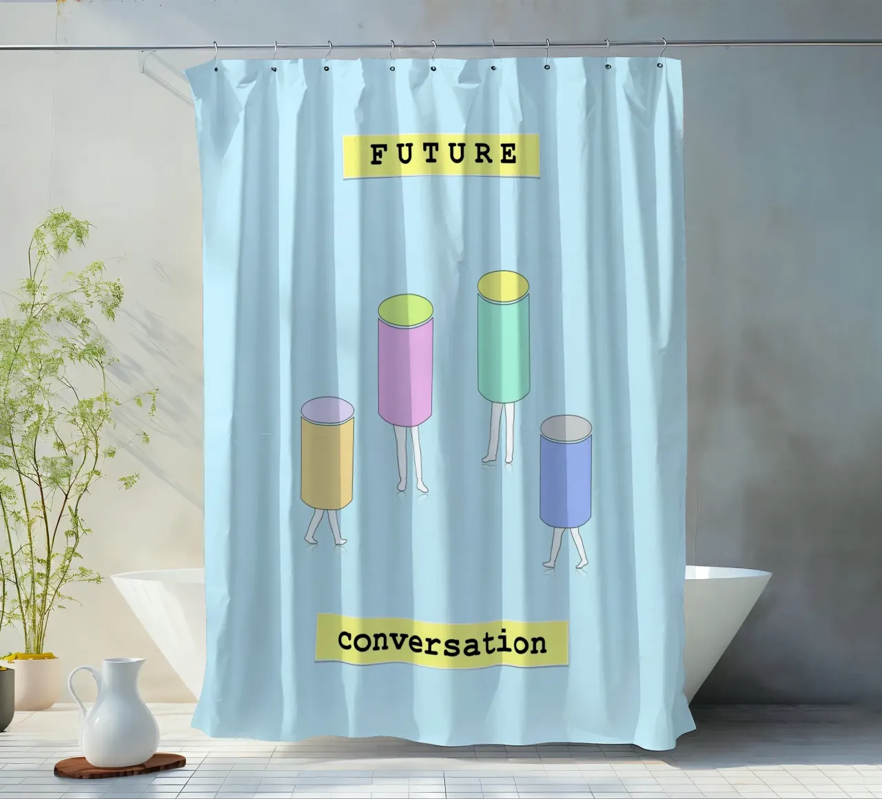 FUTURE conversation tenda da doccia da natural neutral
