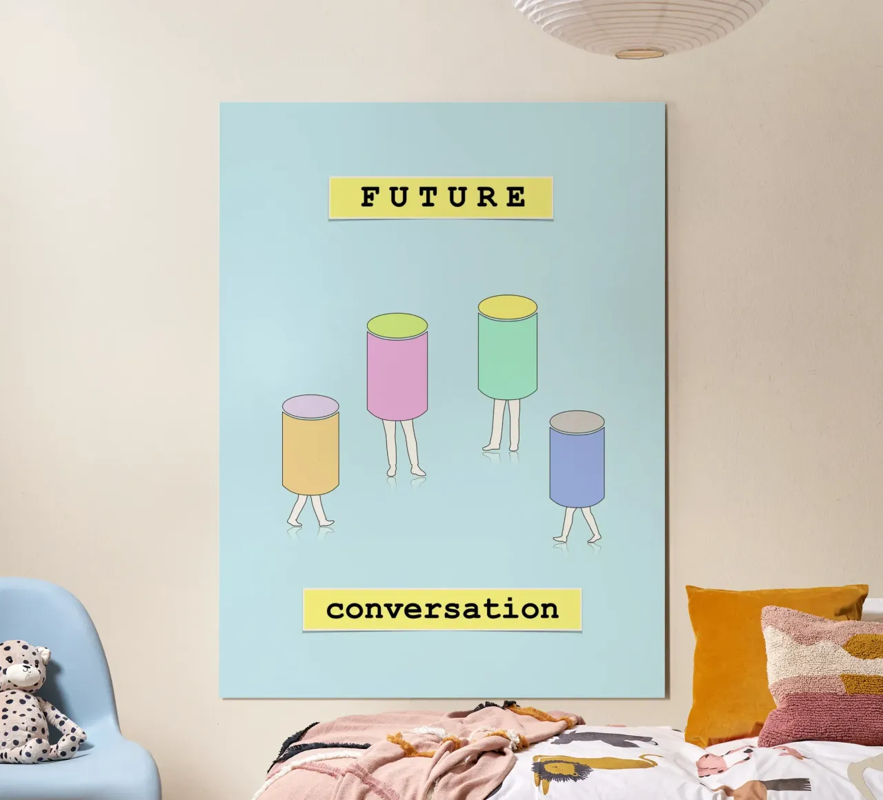FUTURE conversation poster con telaio in plastica da natural neutral