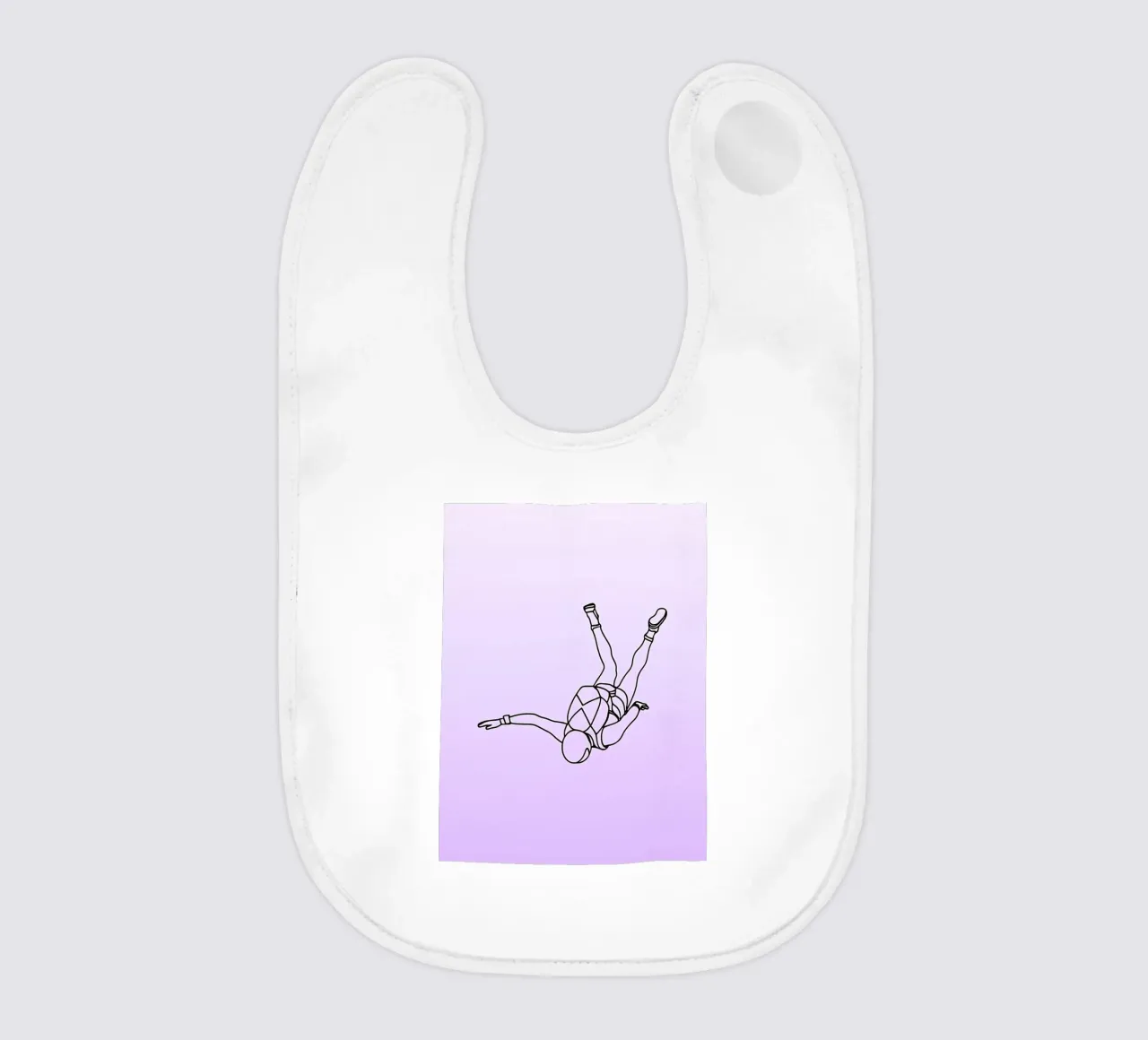 Skydiver - Line art minimalista bavaglino da Viv Line Art