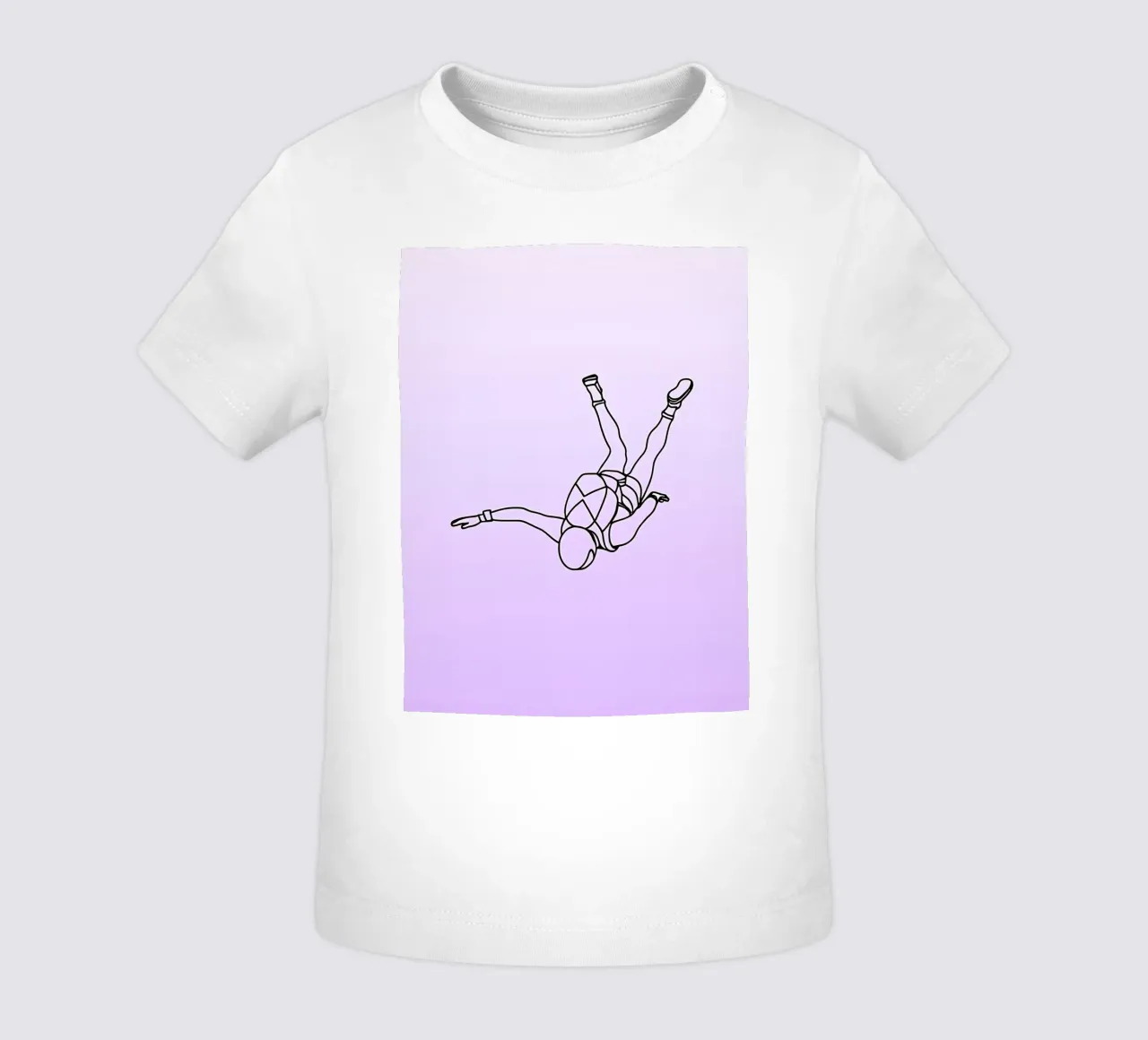 Skydiver - Minimalist Line Art t-shirt pour bébé de Viv Line Art