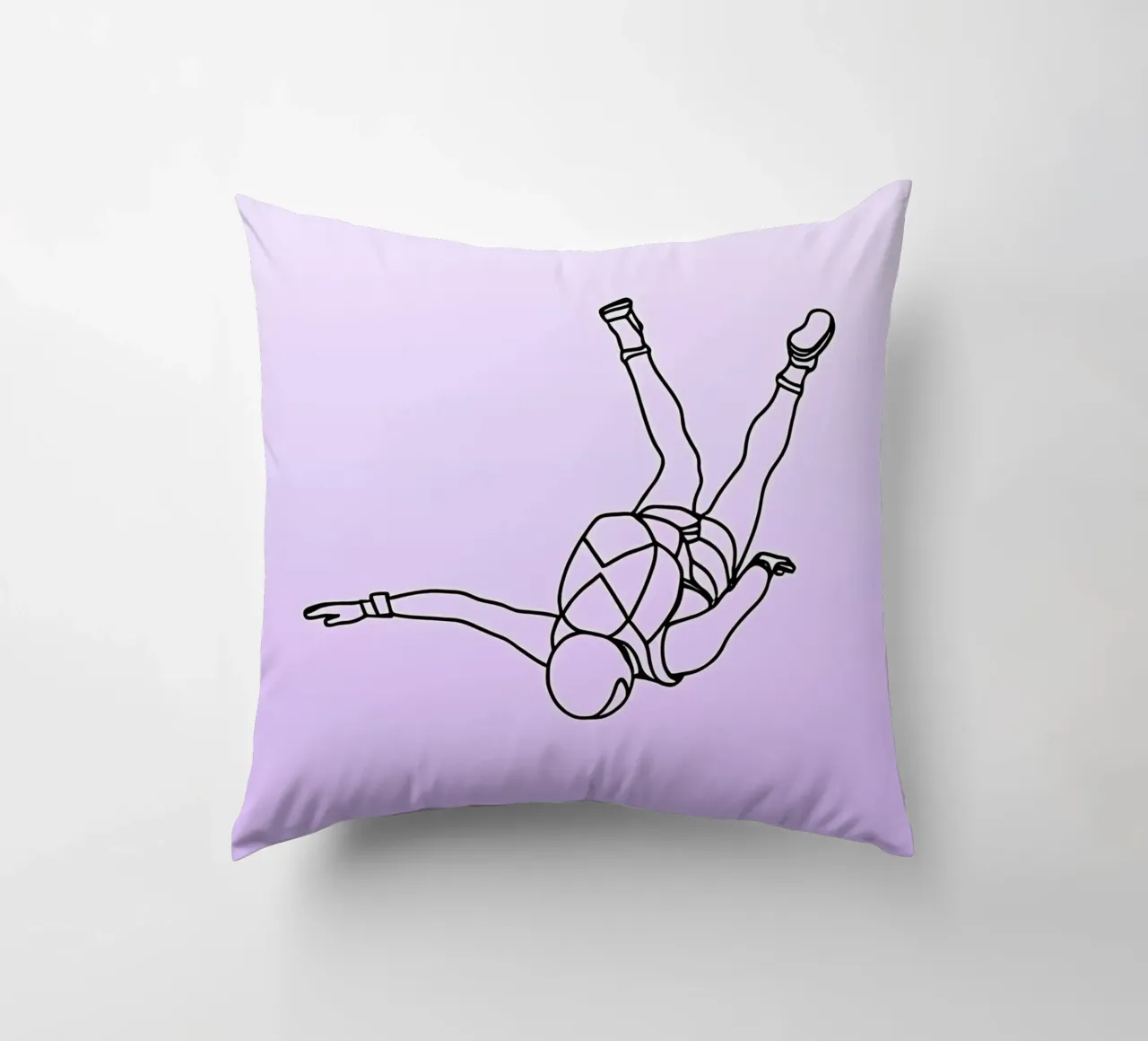 Skydiver - Line art minimalista cuscino da Viv Line Art