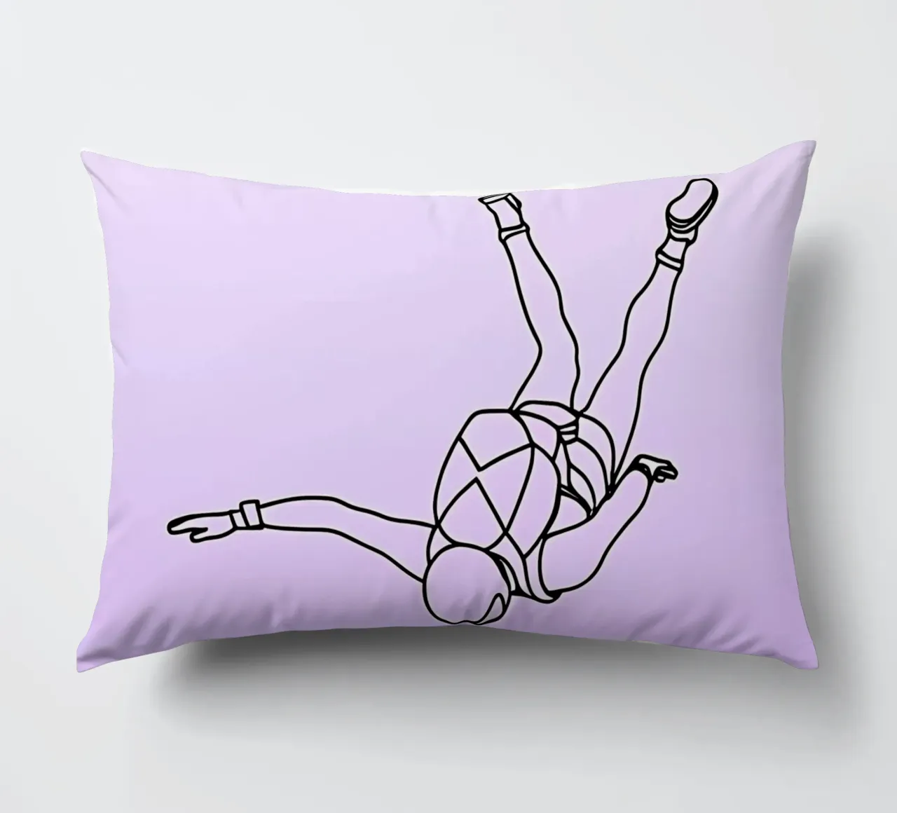 Skydiver - Line art minimalista cuscino da Viv Line Art