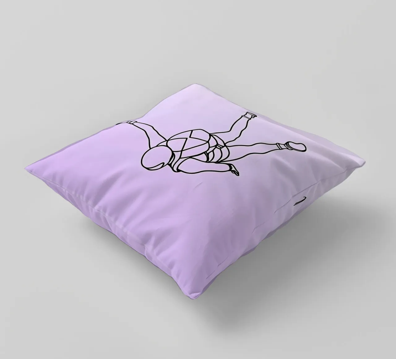 Skydiver - Line art minimalista cuscino da Viv Line Art