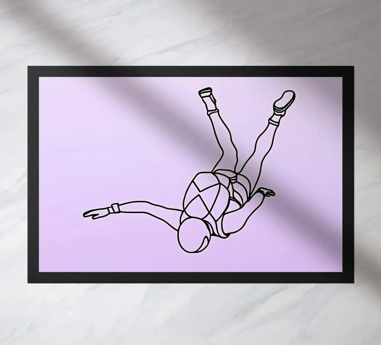 Skydiver - Line art minimalista zerbino da Viv Line Art