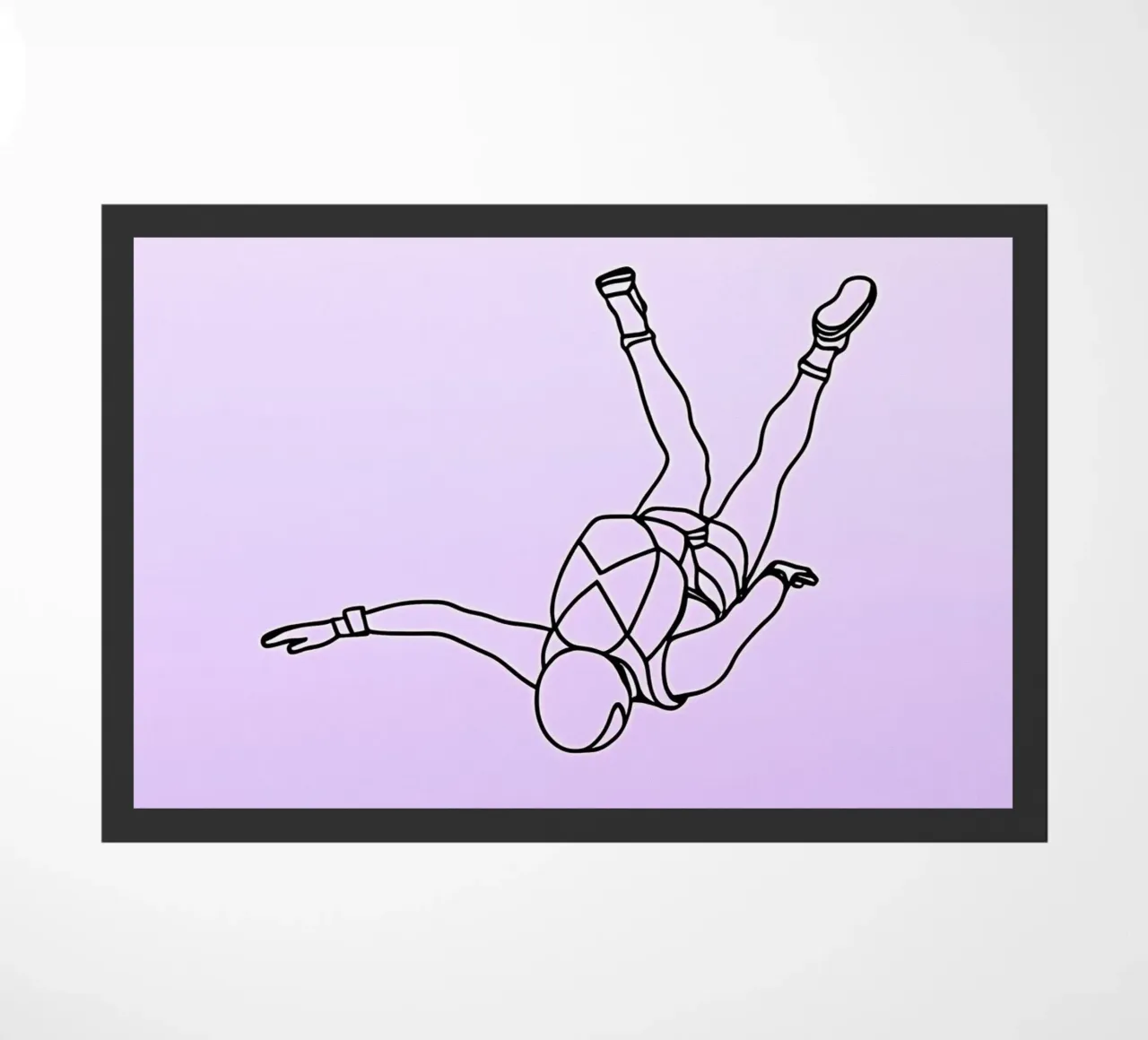Skydiver - Line art minimalista zerbino da Viv Line Art