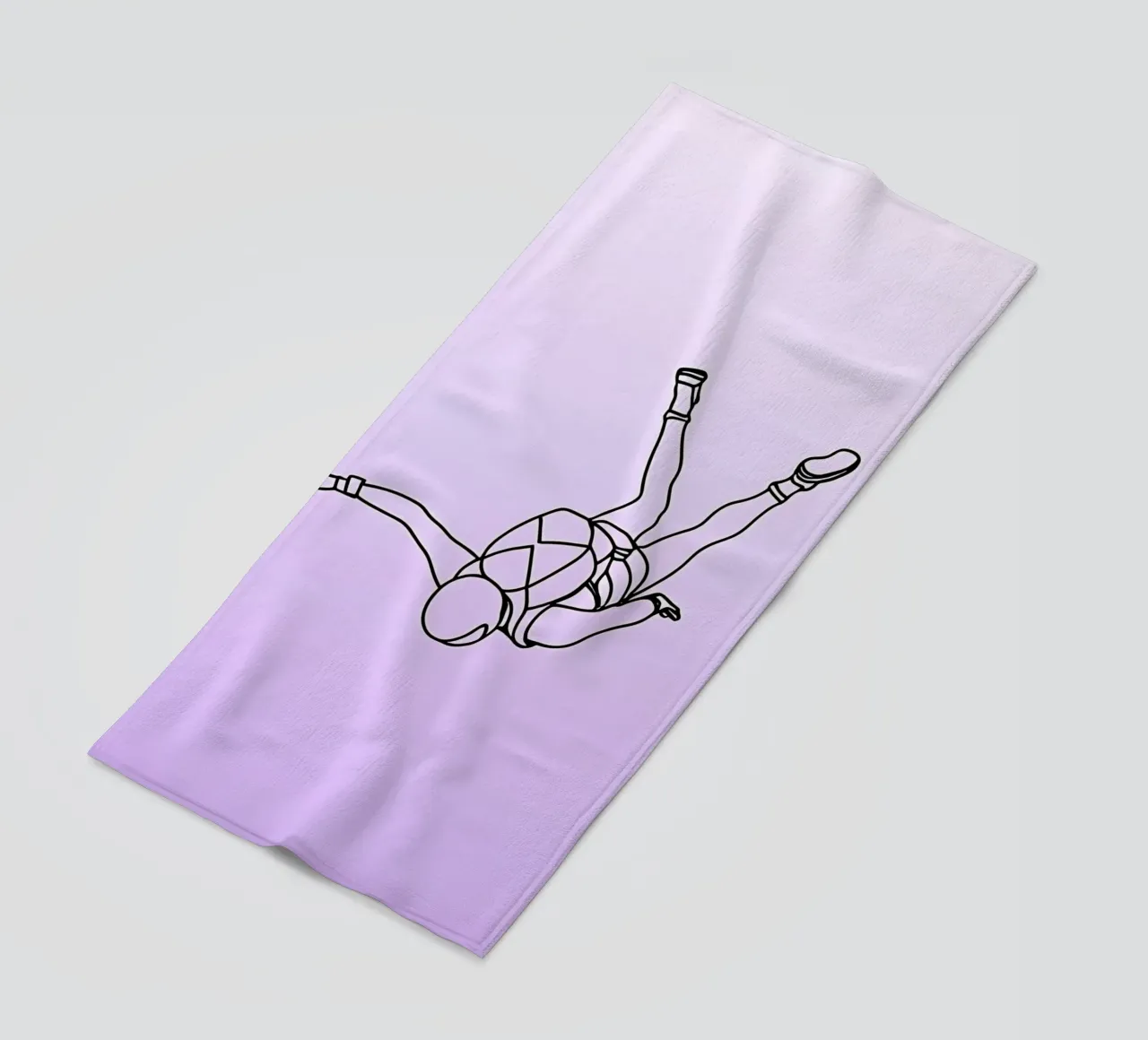 Skydiver - Line art minimalista telo mare da Viv Line Art
