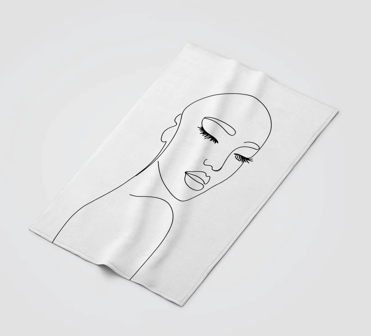 Donna - Line art minimalista coperta in pile da Viv Line Art