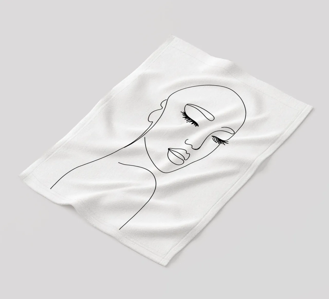 Donna - Line art minimalista coperta in pile da Viv Line Art
