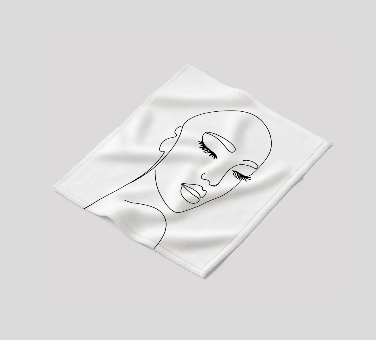 Donna - Line art minimalista coperta in pile da Viv Line Art
