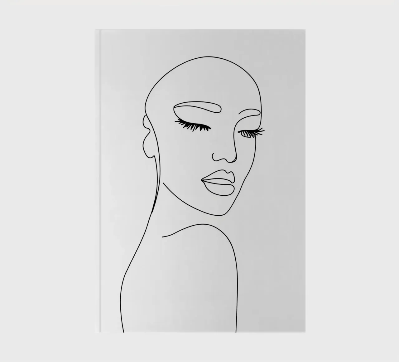 Femme - Dessin au trait minimaliste carnet de notes de Viv Line Art