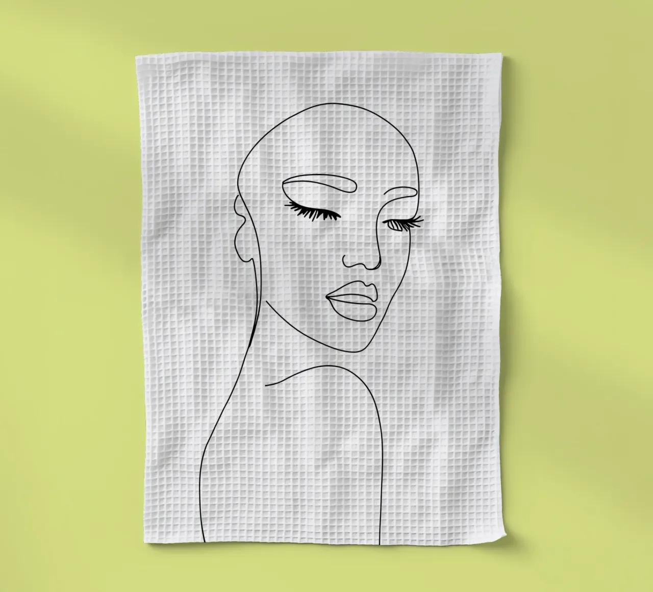 Femme - Dessin au trait minimaliste torchon de Viv Line Art
