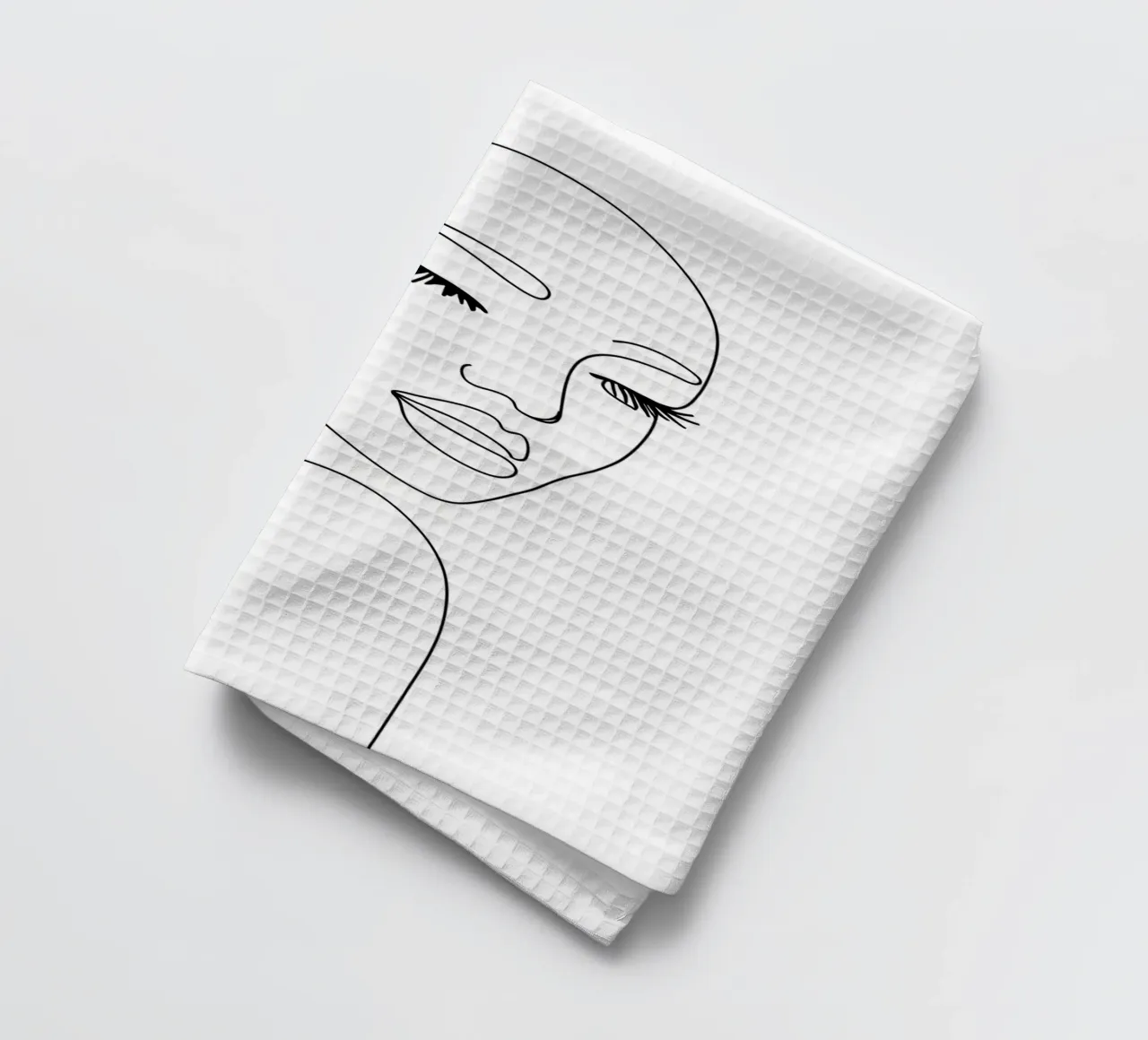 Femme - Dessin au trait minimaliste torchon de Viv Line Art