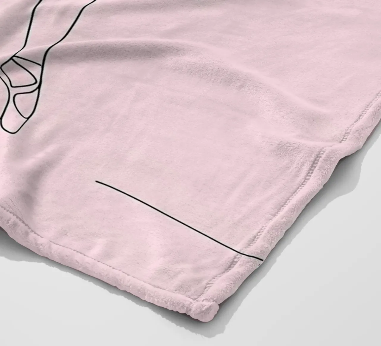 Ballet Dancer - Minimalist Line Art fleece blanket by Viv Line Art