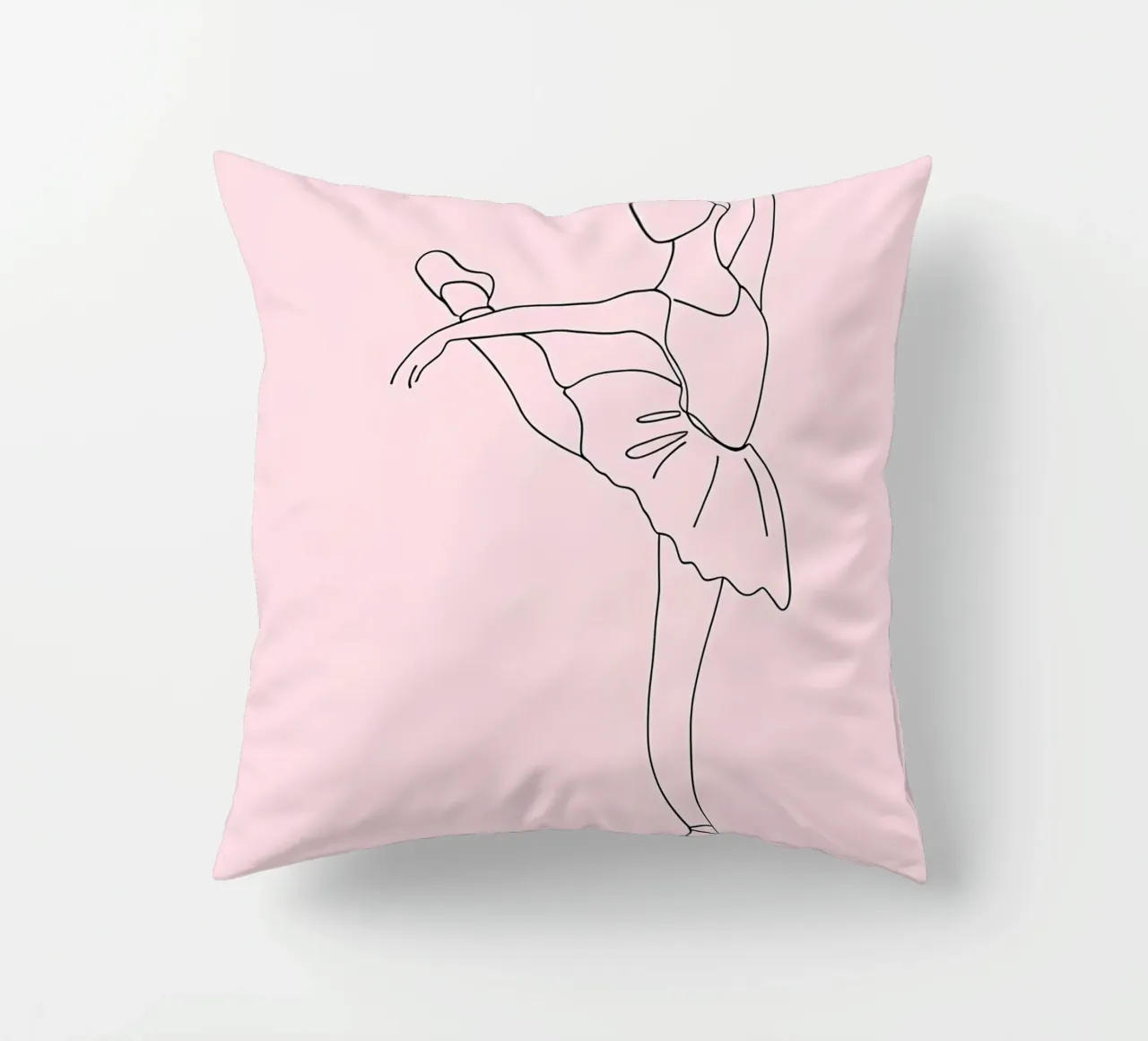 Ballerina di danza classica - Line Art minimalista cuscino da Viv Line Art