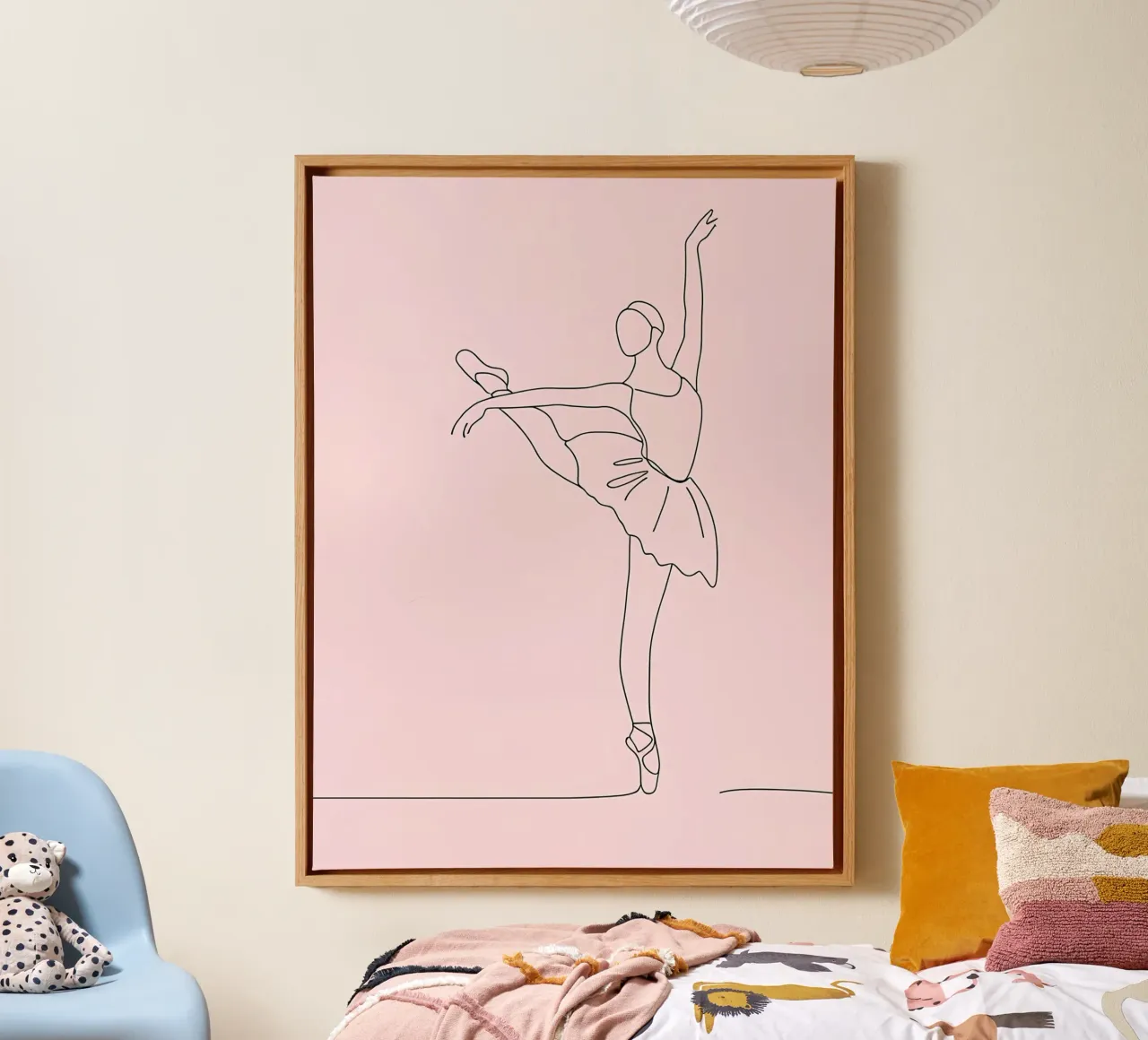 Ballet Dancer - Minimalist Line Art canvas by Viv Line Art