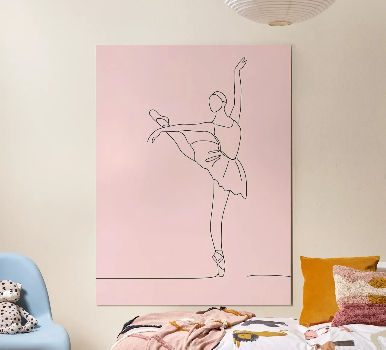 Danseuse de ballet - Dessin au trait minimaliste poster de Viv Line Art