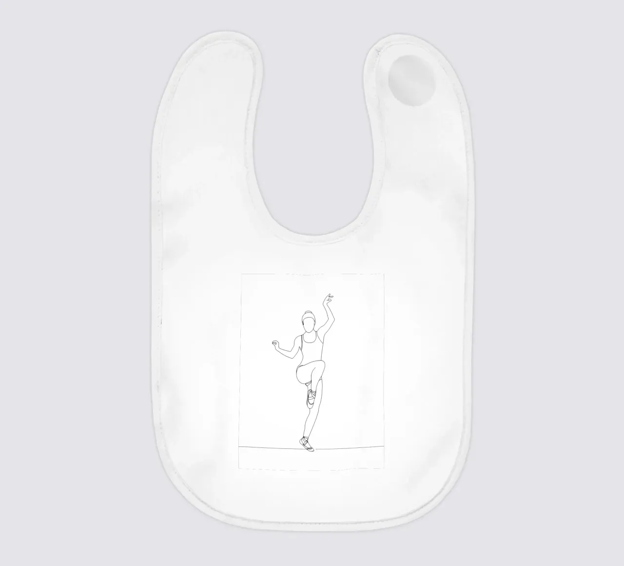 Ballerina - Line art minimalista bavaglino da Viv Line Art