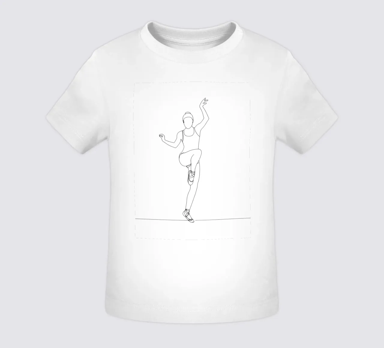 Ballerina - Line art minimalista maglietta neonato da Viv Line Art