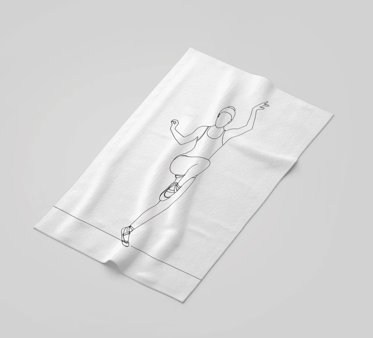 Ballerina - Line art minimalista telo mare da Viv Line Art