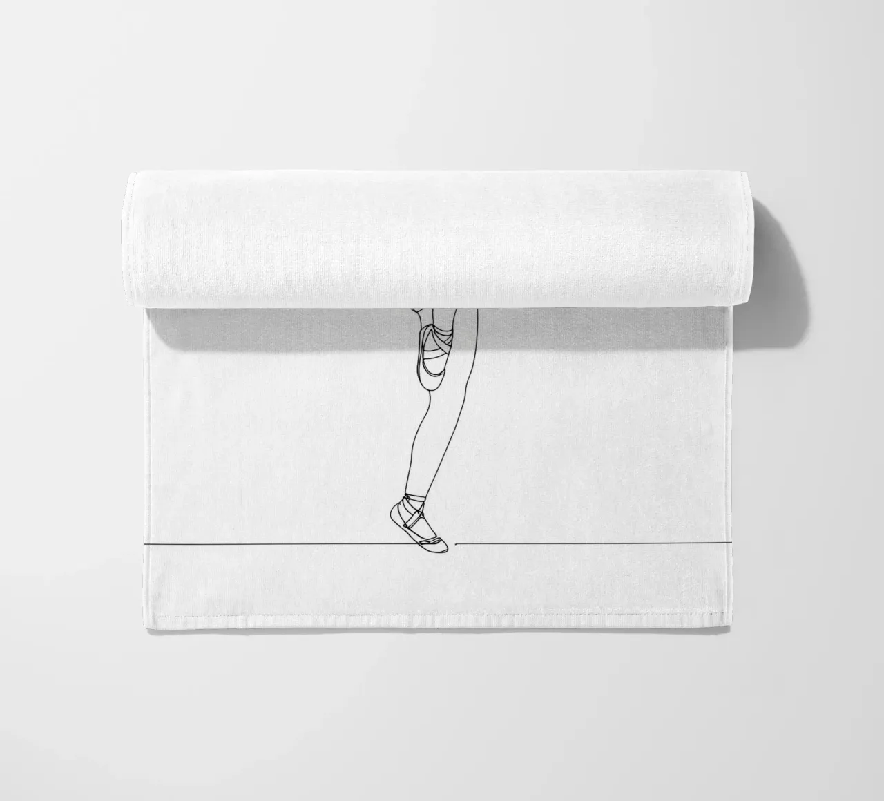 Ballerina - Line art minimalista telo mare da Viv Line Art