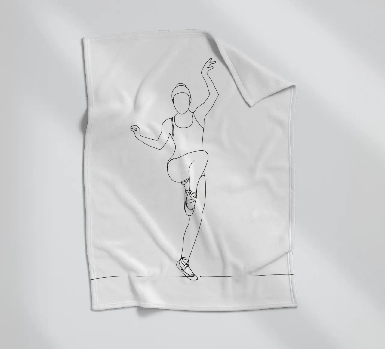 Ballerina - Line art minimalista coperta in pile da Viv Line Art